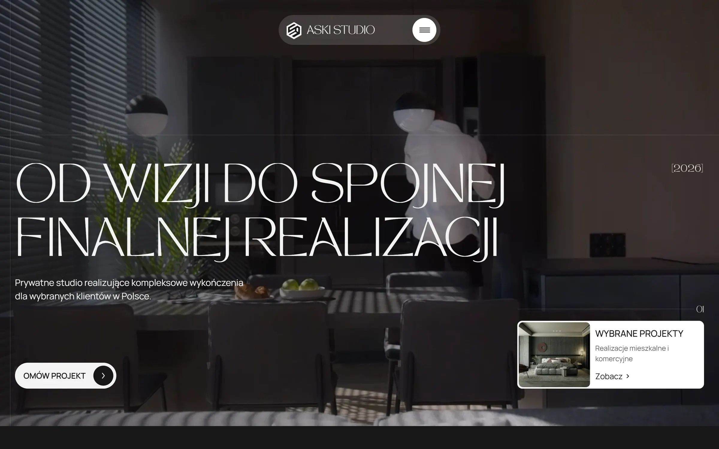 Aski Studio website, first screen